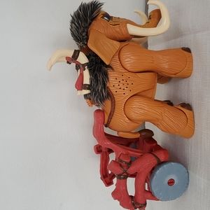 Vintage 2005 Roaring Woolly Mammoth With Cart